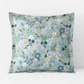 Strawberry Fields Classic Cool Cotton Percale Reversible Sham - Slate, Euro