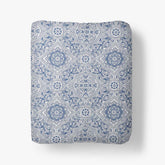 Floral Tapestry Premium Smooth Sateen Fitted Bed Sheet - Blue, Full