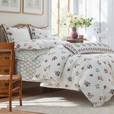 Ditsy Dahlia Classic Cool Cotton Percale Comforter - Cream Multi, Full
