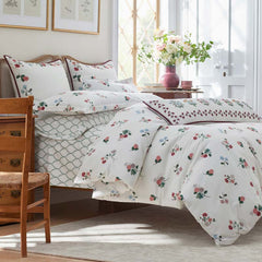 Ditsy Dahlia Classic Cool Cotton Percale Comforter - Cream Multi, Twin/Twin XL