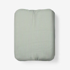 Tira Floral Classic Cool Cotton Percale Fitted Bed Sheet - Stripe Green, King