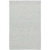 Honeycomb Handwoven Wool Rug - French Blue, 3' x 5'