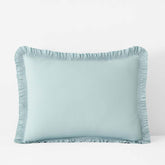 Solid Ruffle Garment Washed Cotton Percale Sham - Cloud Blue, Standard