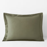 Classic Cool Cotton Percale Sham - Olive Green, Standard