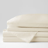 Premium Smooth Organic Cotton Sateen Bed Sheet Set - Ivory, Twin XL