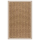 Sunbrella Herringbone Bordered Indoor/Outdoor Rug - Antique Beige, 5' x 8'