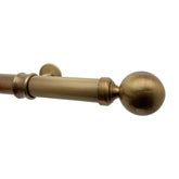 Sphere Finial and 1.5" diameter Rod Set - Antique Gold, 132"