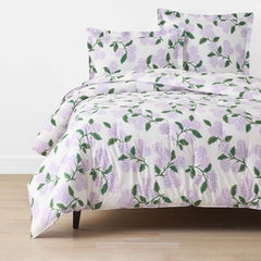 Hydrangea Classic Cool Cotton Percale Comforter - Lilac, King/Cal. King
