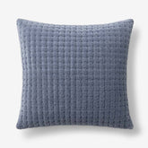 Tufted Stitch Velvet Decorative Square Pillow Cover - Blue, 20 in. x 20 in.
