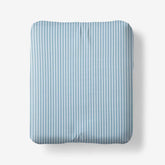 Tira Floral Classic Cool Cotton Percale Fitted Bed Sheet - Stripe Blue, Full