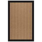 Sunbrella Herringbone Bordered Indoor/Outdoor Rug - Black, 8' Runner