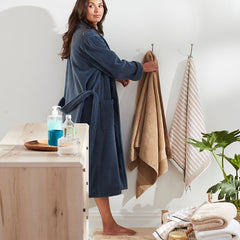 Women's Long Robe - Indigo, L