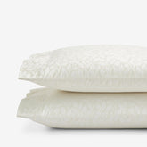 Jacquard Leaf Yarn-Dyed Premium Smooth Supima® Cotton Wrinkle-Free Sateen Pillowcase Set - Ivory, King