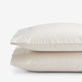 Solid Garment Washed Cotton Percale Pillowcase Set - Buff, King