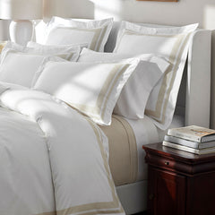 Double Border Premium Smooth Supima® Cotton Wrinkle-Free Sateen Sham - Ivory, Standard