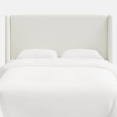 Gramercy Textured Linen Headboard - White, Queen