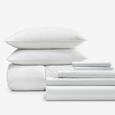 8-Piece Percale & LaCrosse™ Down Bedding Bundle