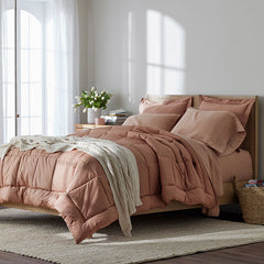 Classic Cool Cotton Percale Comforter - Clay, Twin/Twin XL