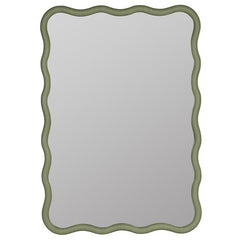 Wave Rectangle Wall Mirror - Sage
