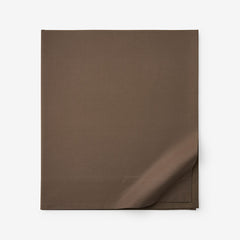 Classic Cool Cotton Percale Flat Bed Sheet - Coffee, Full