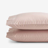 Solid Garment Washed Cotton Percale Pillowcase Set - Rose, King