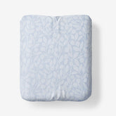 Jacquard Leaf Yarn-Dyed Premium Smooth Supima® Cotton Wrinkle-Free Sateen Fitted Bed Sheet - Blue Shadow, Twin