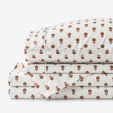 Mini-Prints Garment Washed Cotton Percale Bed Sheet Set - Flowers, Full