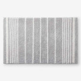 Plush Spa Stripe Bath Rug - Dark Gray, 24 in. x 40 in.