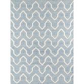 Arrow Stripe Handwoven Wool Rug - Blue, 8' x 10'