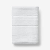 Textured Stripe Bath Towel - White