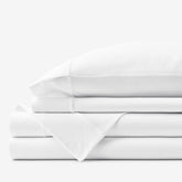 T-Shirt Soft Jersey Knit Bed Sheet Set - White, Twin XL