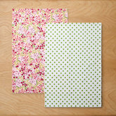 Seasonal Printed Tea Towels, Set of 2 - Flower & Dot