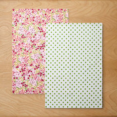 Seasonal Printed Tea Towels, Set of 2 - Flower & Dot