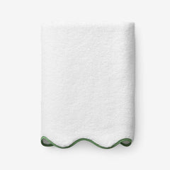 Scalloped Edge Bath Towel - Green