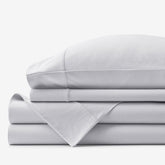 T-Shirt Soft Jersey Knit Bed Sheet Set - Light Gray, Full