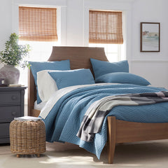 Voile Sham - Smoke Blue, Euro