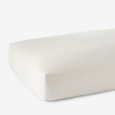 Classic Smooth Sateen Solid Fitted Bed Sheet - Ivory, Twin XL