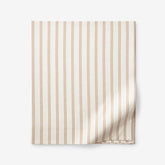 Tailored Stripes and Plaids Classic Cool Cotton Percale Flat Bed Sheet - Narrow Stripe Gold, Twin/Twin XL