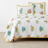 Lily Garden Quilted Coverlet - White Multi, Twin/Twin XL