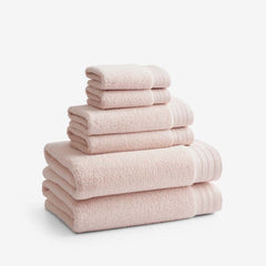 Plush Spa Solid 6-Piece Bath Set - Rose Quartz