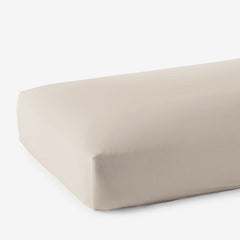 Premium Smooth Supima® Cotton Wrinkle-Free Sateen Fitted Bed Sheet - Alabaster, Queen