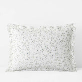 Floral Bliss Garment Washed Cotton Percale Sham - Green, King