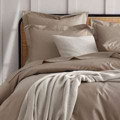 Premium Smooth Supima® Cotton Wrinkle-Free Sateen Flat Bed Sheet - Light Birch, Twin/Twin XL