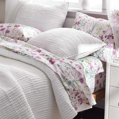 Texture Block Quilt - White, Full/Queen