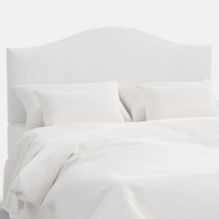 Saddle Velvet Headboard - White, King