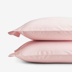 Classic Cool Organic Cotton Percale Solid Pillowcase Set - Petal Pink, King