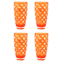 Palazzioi Tumblers, Set of 4 - Orange, Large