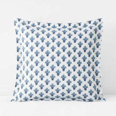 Suhana Garment Washed Cotton Percale Sham - Blue, Euro