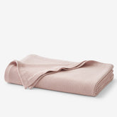 Garter Stitch Blanket - Pink Blush, King/Cal. King