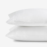 Dorset Stripe Luxe Smooth Egyptian Cotton Sateen Pillowcase Set - White, King